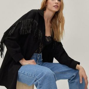 NWT Nasty Gal Fringe Jacket
